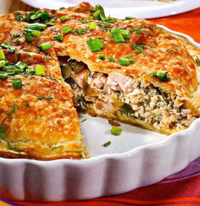 Куриный заливной пирог