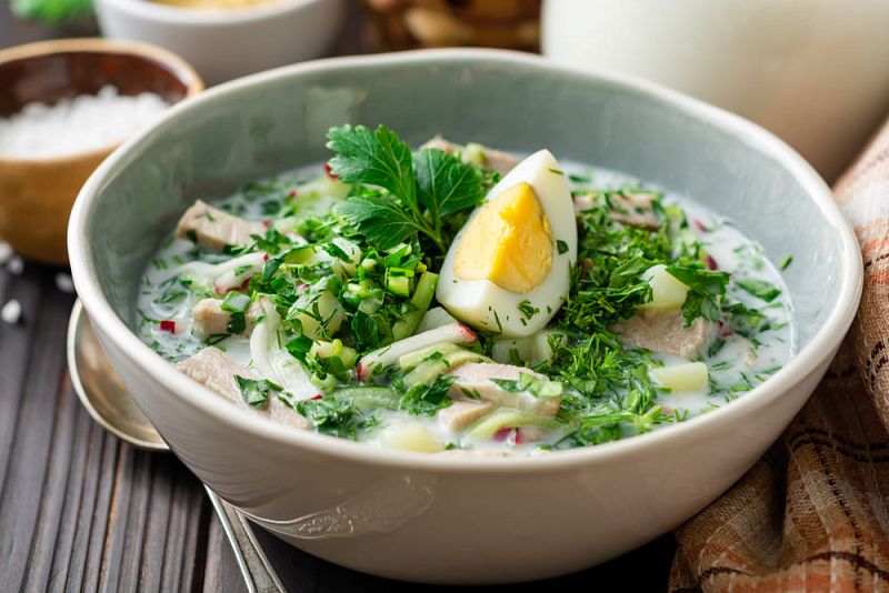 Новая окрошка. Кисломолочная