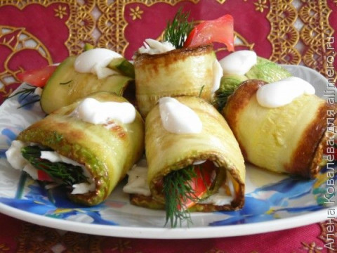 Рулеты из кабачков