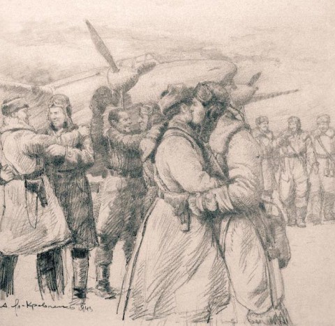 Он рисовал - между боевыми вылетами